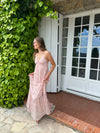 Magdalina dress with pattern - White/pink