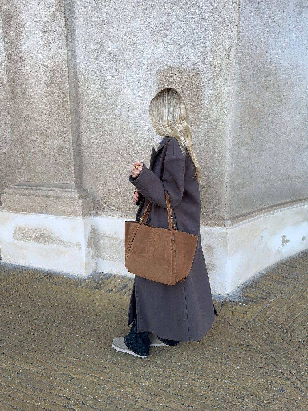 Tolouse suede bag - Camel