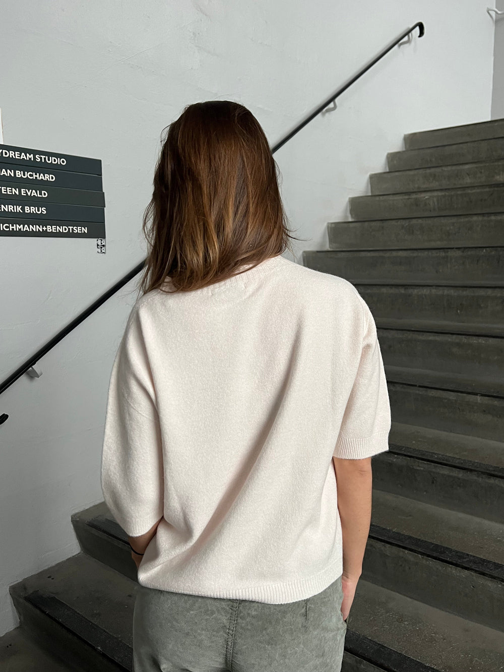 Arabella knitted t-shirt - Beige