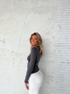 Luka long-sleeved blouse - dark grey