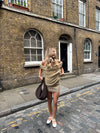 Florence suede bag - Brown