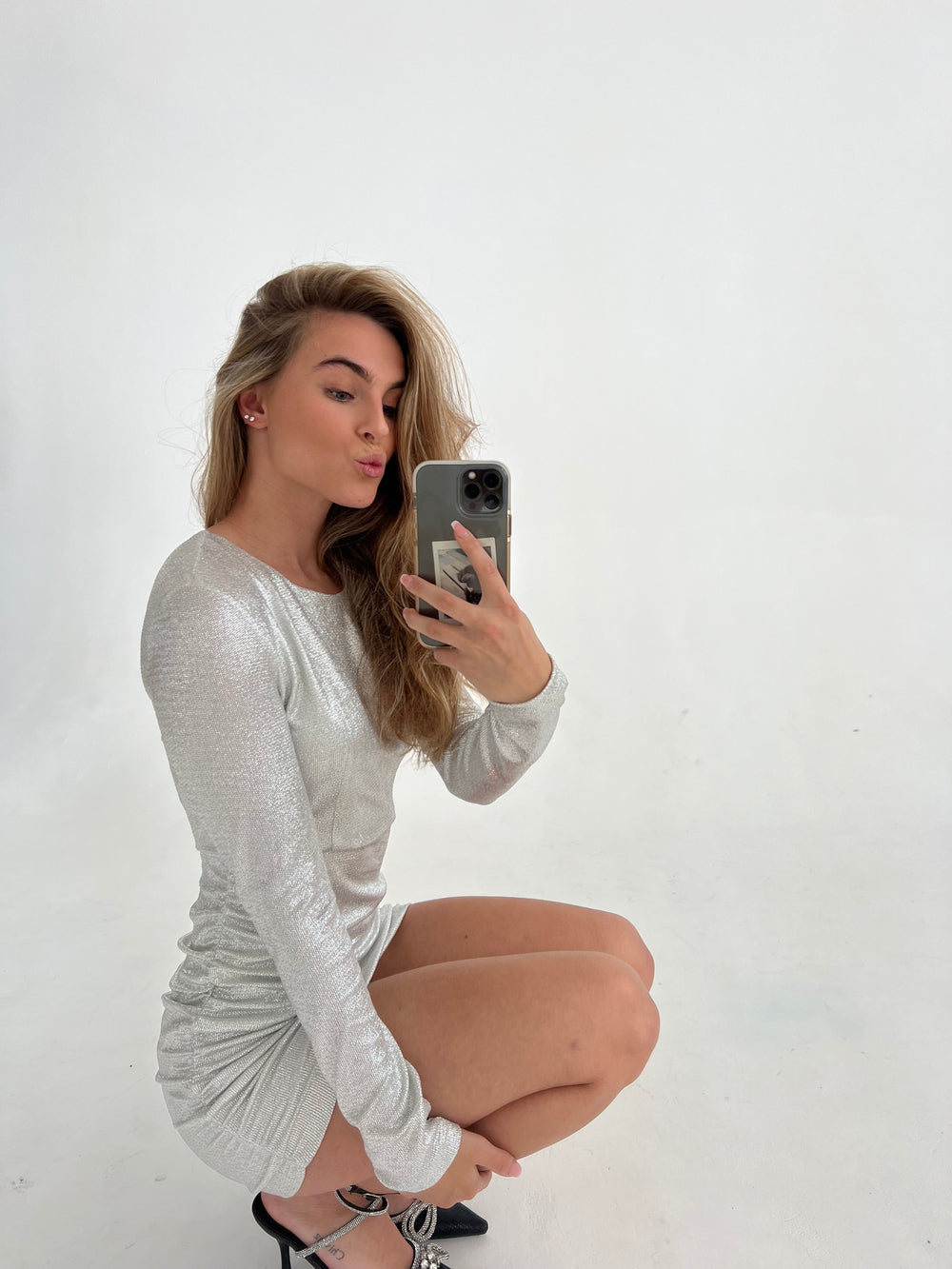 Kayla glitter dress - Silver