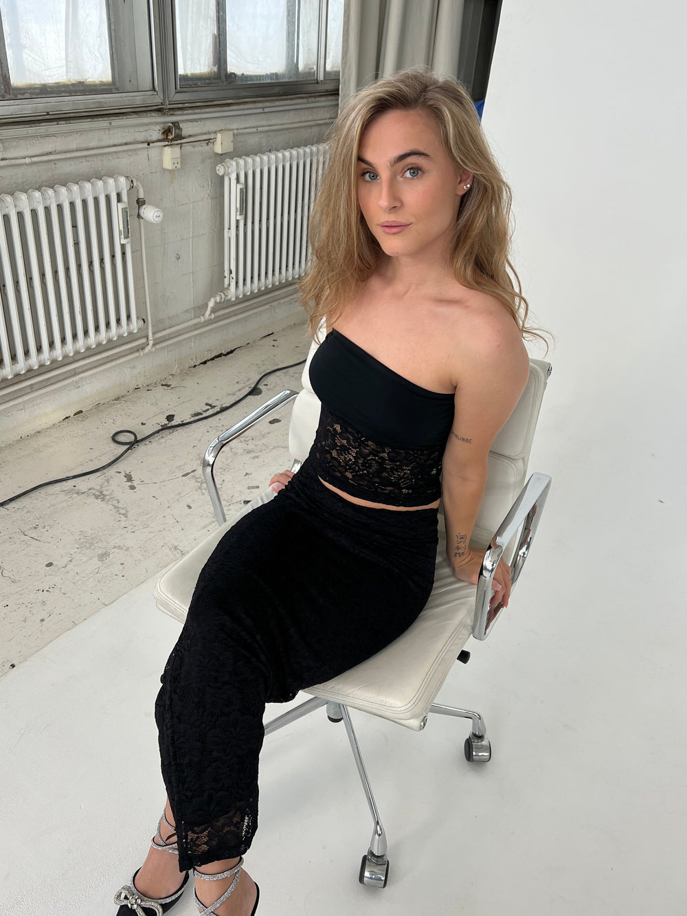 Claudie lace skirt - Black