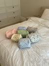Honey Small Toiletry Bag - White with Blue Flowers