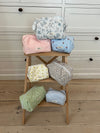 Honey Small Toiletry Bag - White with Blue Flowers