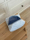 Honey small toiletry bag - Light blue with embroidered hearts