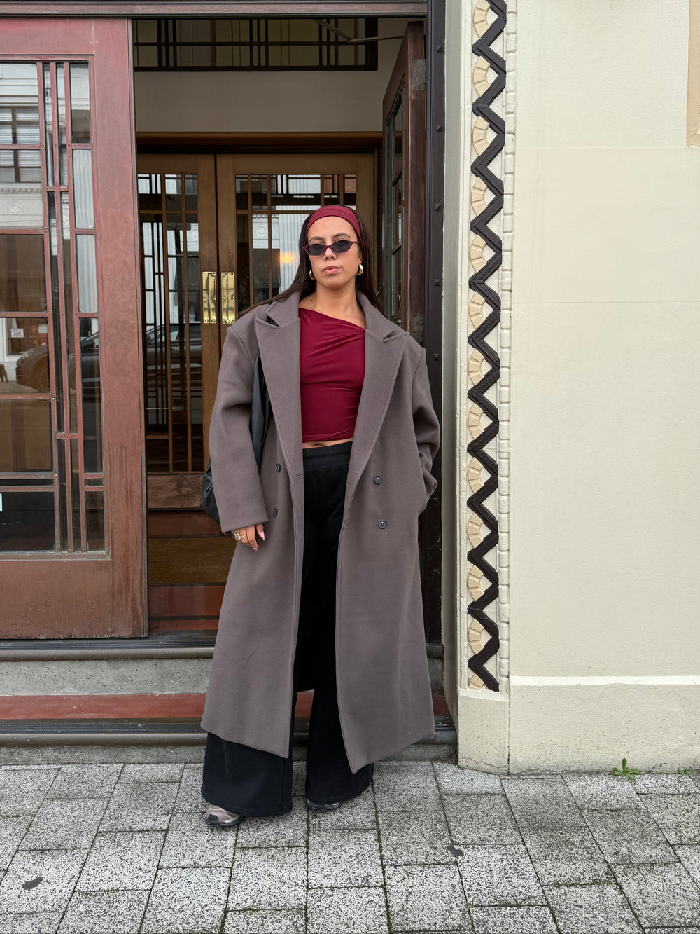 Alva oversized coat - Taupe