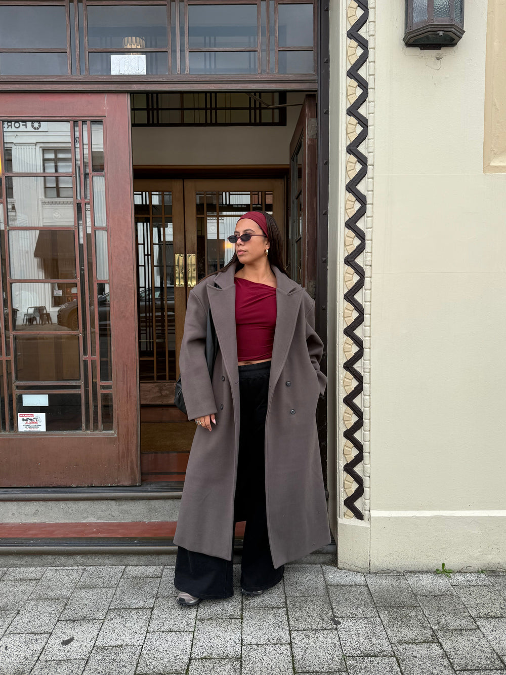 Alva oversized coat - Taupe