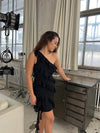 Denise dress with ruffle details - Black