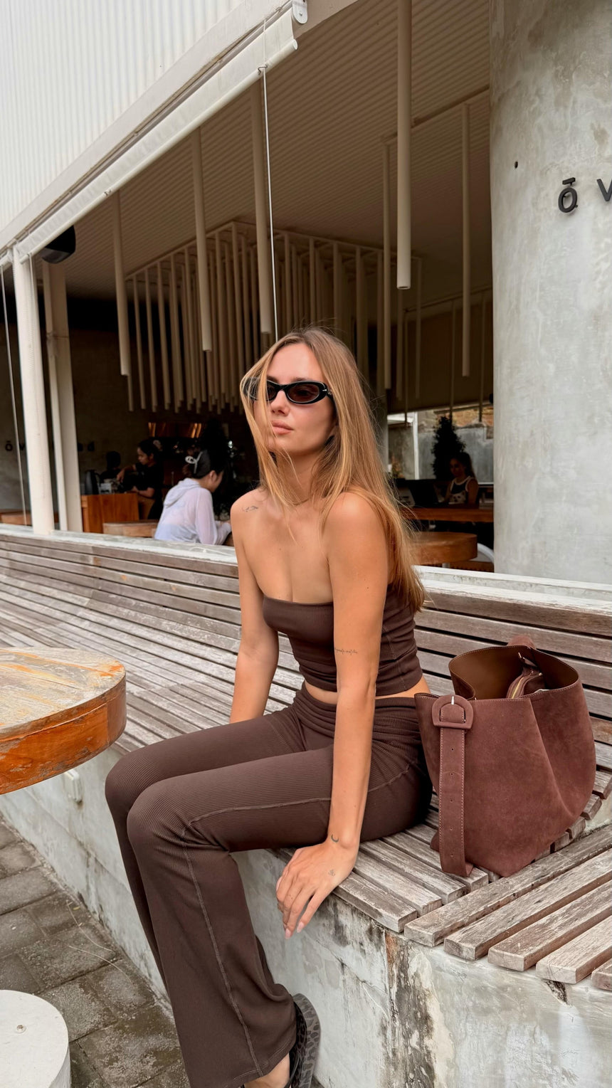 Barcelona shoulder bag - Dark brown