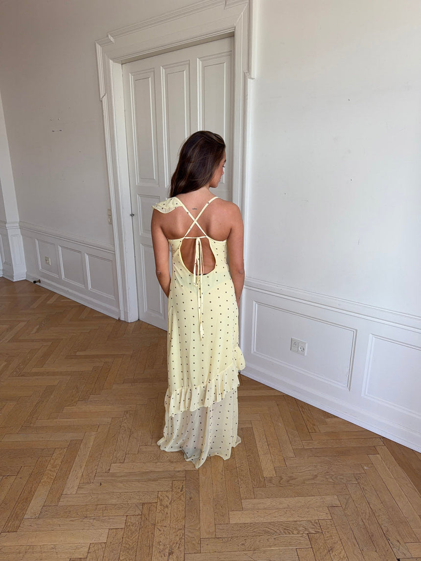 Froda dress with dots - Yellow