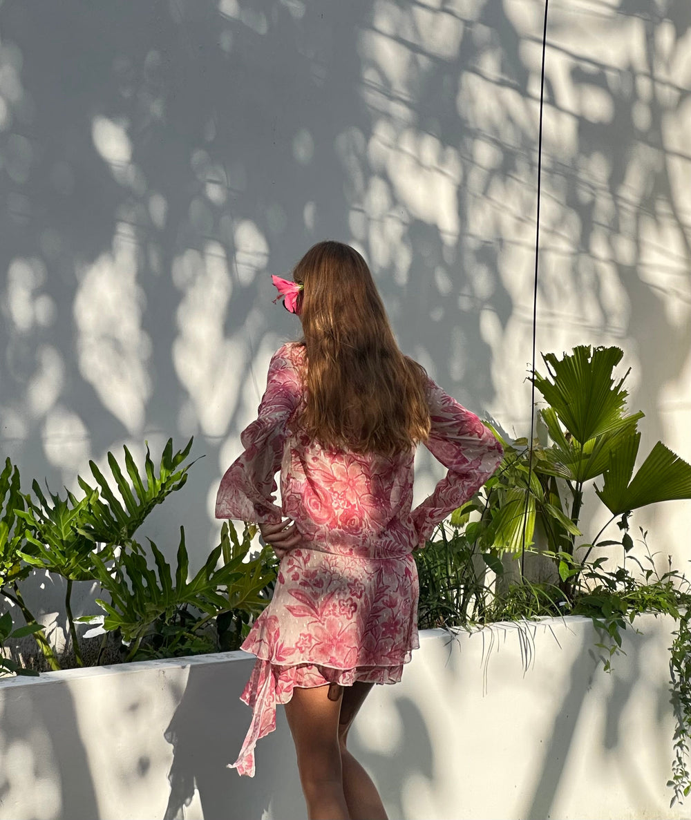 Mari asymmetrical skirt – Pink