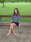 Hedvig knit with short sleeves - Grey