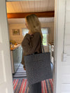 Rhodes tote bag - navy/green
