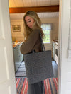 Rhodes tote bag - navy/green
