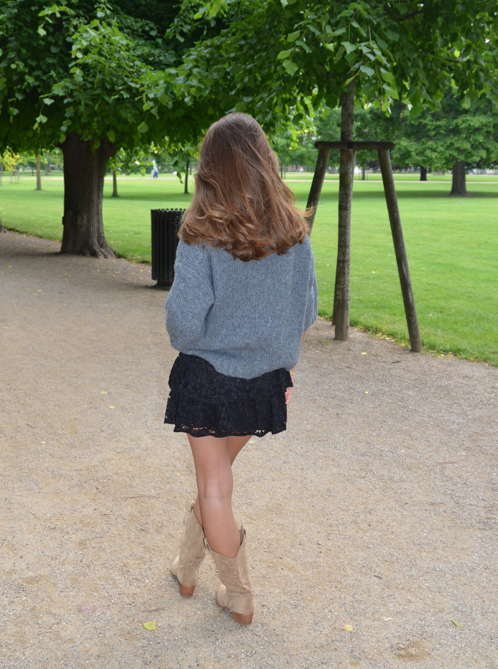 Hedvig knit with short sleeves - Grey