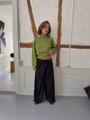 Trina suit pants with buckle detail - Black