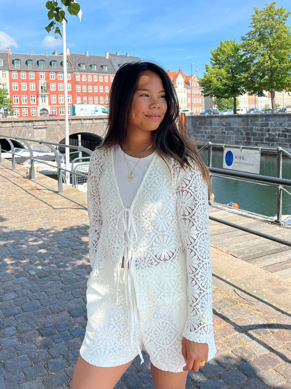 Angelina lace blouse - White
