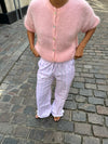 Olivia short-sleeved mohair cardigan - Pink