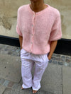 Olivia short-sleeved mohair cardigan - Pink