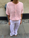 Olivia short-sleeved mohair cardigan - Pink