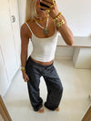 Izabelle pants with belt - Grey
