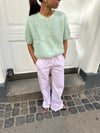 Olivia short-sleeved mohair cardigan - Mint green