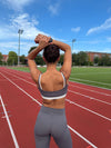Layered sport bra - Stormy grey/cloud