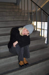 Cable knit beanie - Grey