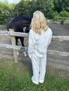 Alina shirt with black stripes - White