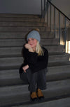 Cable knit beanie - Grey