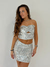 Dana sequin skirt - Silver