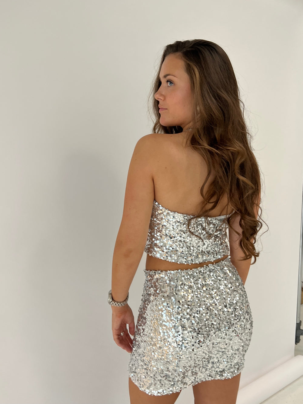 Dana sequin skirt - Silver