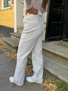 Elsa striped jeans - White
