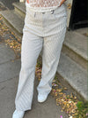 Elsa striped jeans - White