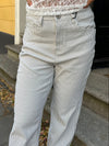 Elsa striped jeans - White