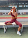 Layered sports bra - Berries