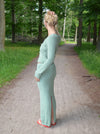 Ines knitted maxi skirt - Dusty green