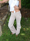 Tuva low waisted jeans - Beige