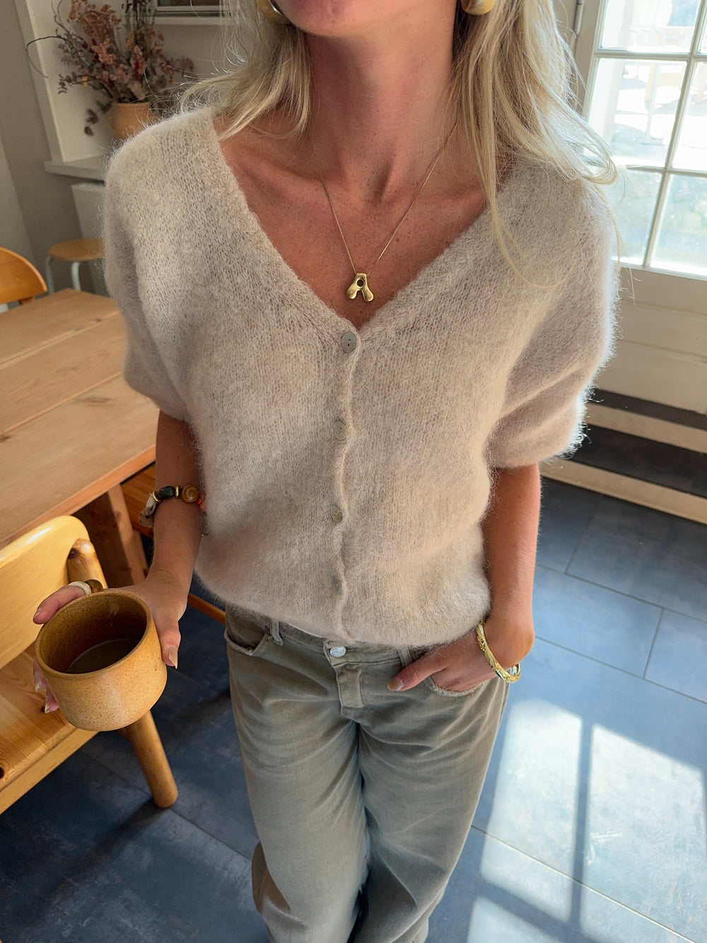 Annaly mohair cardigan - Beige