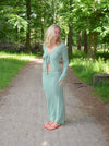 Ines knitted maxi skirt - Dusty green