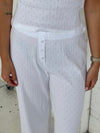 Kaya pointelle pants - White