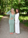 Ines knitted maxi skirt - Dusty green