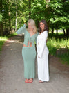 Ines knitted maxi skirt - White