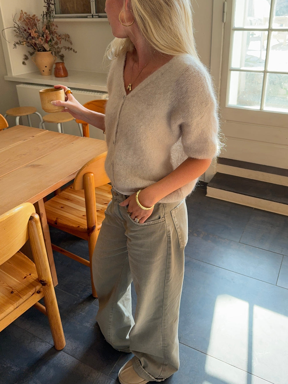Annaly mohair cardigan - Beige