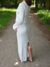 Ines knitted maxi skirt - White