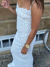 Ember embroidered dress - white