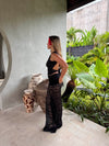 Isolda top with open back - Black