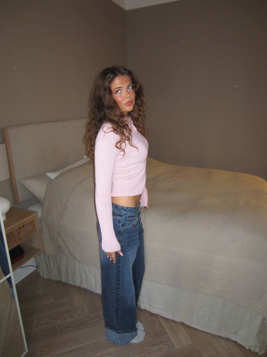 Sonya jeans with cuffs - Blue denim