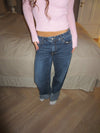 Sonya jeans with cuffs - Blue denim